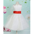 2015 Grace Karin sem mangas barato vestido de menina de flor branco CL007551-1